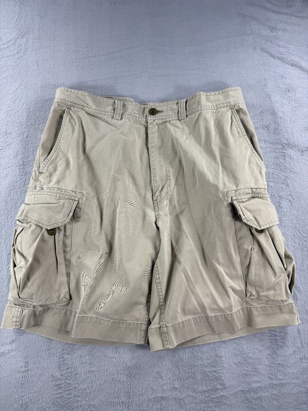 Polo Ralph Lauren Men's Khaki Cargo Shorts 36x10 Paratrooper Cotton Pockets